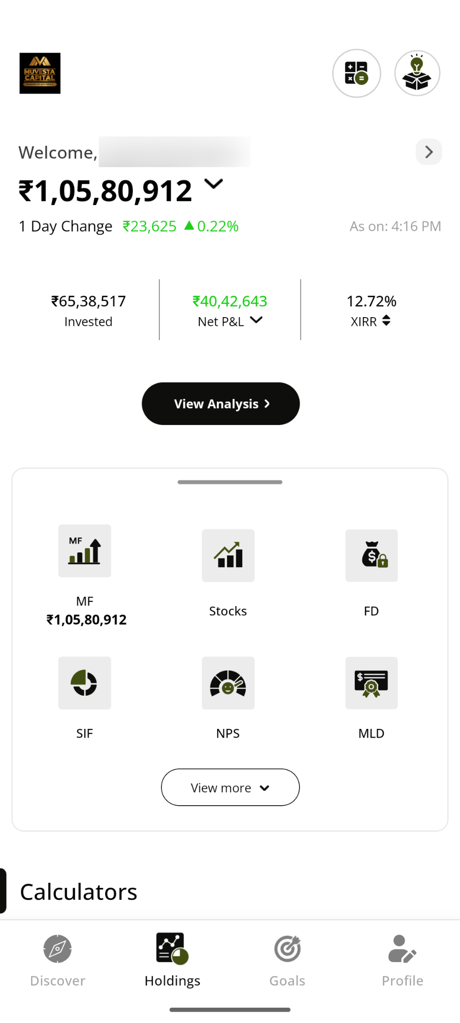 Muvesta Capital Android app screenshot 1